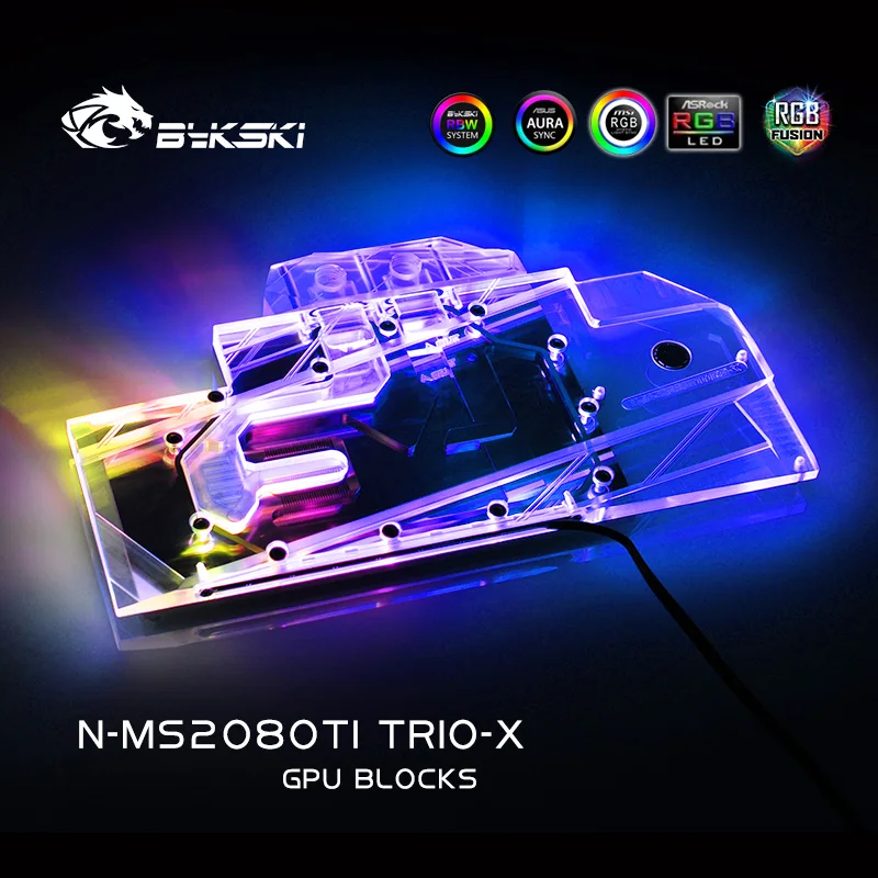 Bykski N-MS2080TI TRIO-X полный охват блок GPU воды для MSI RTX 2080Ti GAMING X TRIO Графика карты - купить