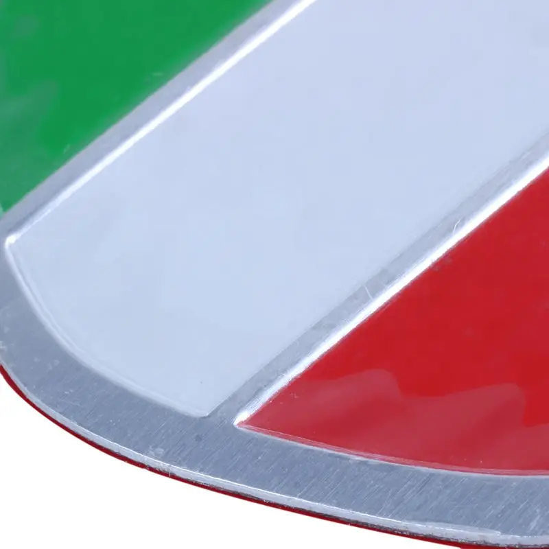 Наклейка-эмблема из сплава наклейка бампера для флага Италии 5x5 см зеленый белый