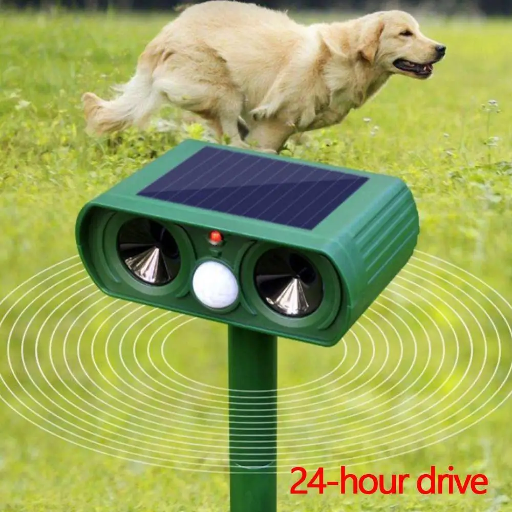 Отпугиватель животных на солнечной батарее водонепроницаемый уличный собак и