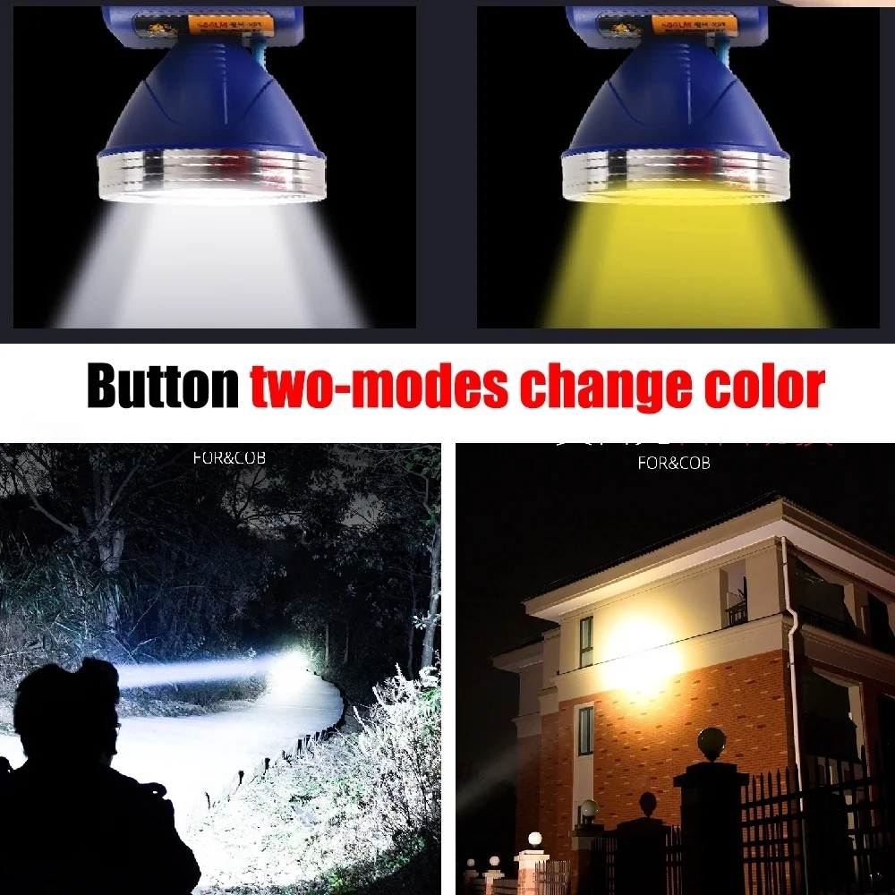 Самая мощная светодиодная фара XHP70.2 Водонепроницаемая передняя желтый/белый