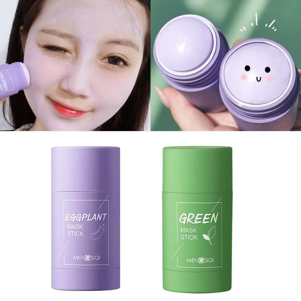 

Oil Control Green Tea Anti-Acne Eggplant Mask Moisturizing Blackhead And Fine Pores Mud Mask Face Mask Skin Care