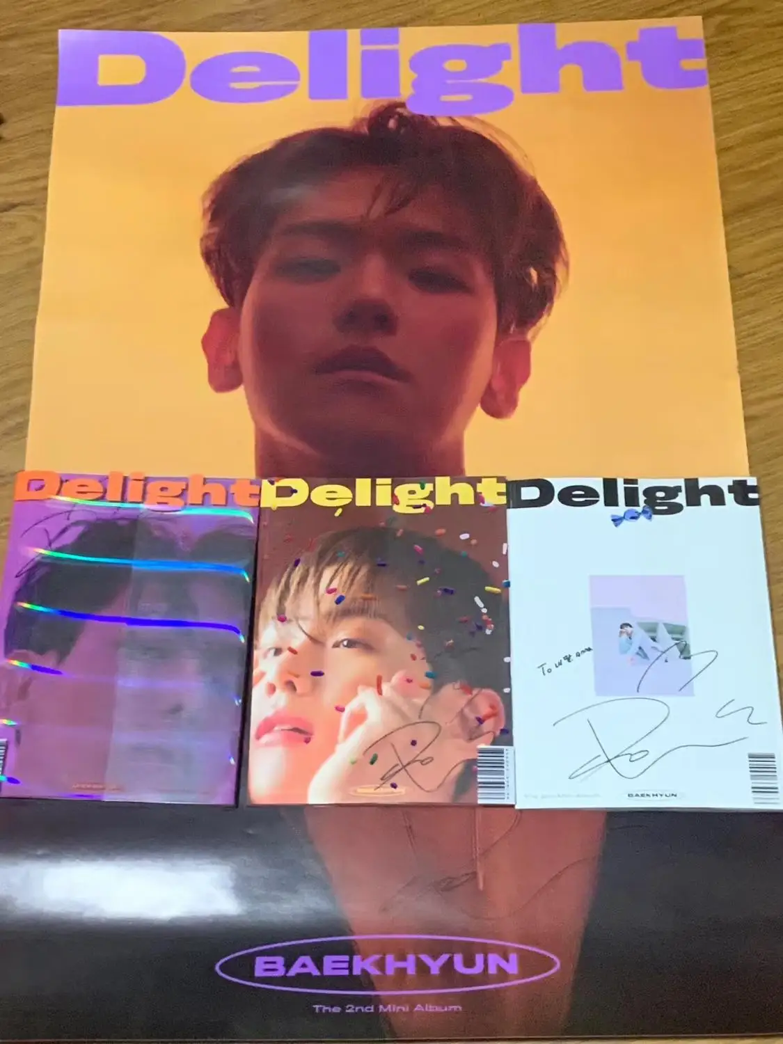 EXO BAEKHYUN BAEK HYUN подписанный 2 й мини альбом DELIGHT K POP 052020|Открытки и приглашения| |