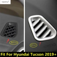 lapetus accessories for hyundai tucson 2019 2020 inside air conditioning ac outlet vent molding cover kit trim carbon fiber abs
