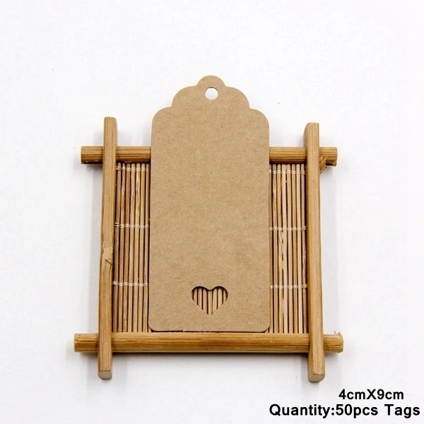 

Бирки из крафт-бумаги Tissy для подарков 50 шт