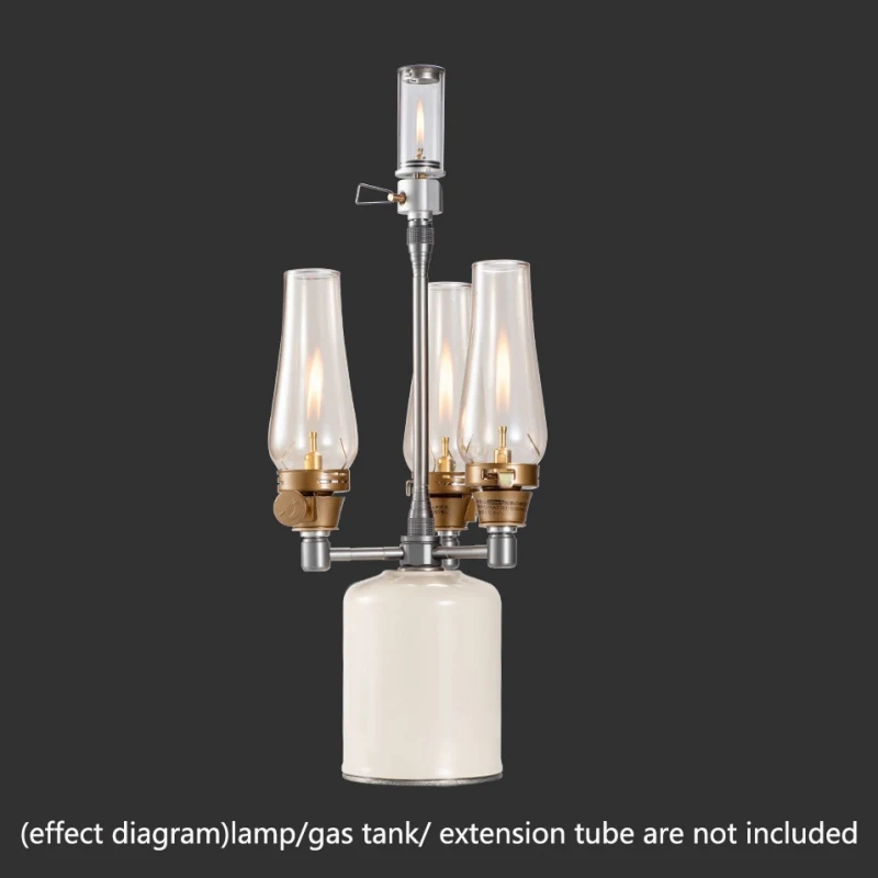 

Outdoor Camping Stove Adapter Multi-Outputs Aluminium Alloy Air Tank Connector 4 Conversion Head Furnace Converter