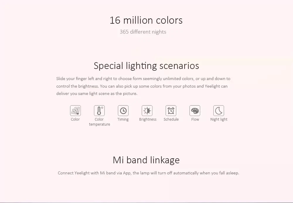 Xiaomi Yeelight синий зуб для Mijia Mihome приложение Смарт кровать лампа 16 миллион цветов Лампа с сенсорным управлением