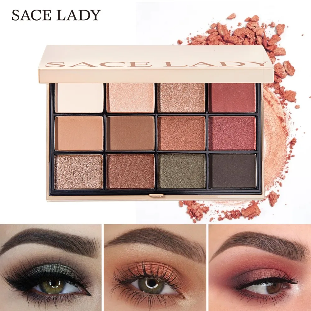 SACE LADY нюдовые тени для век Палитра Макияж блестящие мерцающие пигментированные