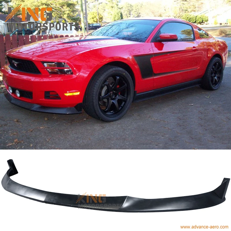 Подходит для 2010 2011 2012 Ford Mustang V6 передний бампер спойлер S стиль поли уретан черный