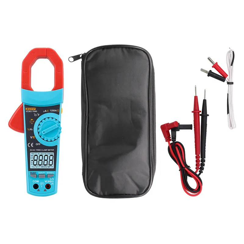 

ZOYI VC902 / VC903 Digital Clamp Meter 6000 Counts Voltmeter Auto / Manual ranging Multimeter AC DC Voltage Meter Temperature