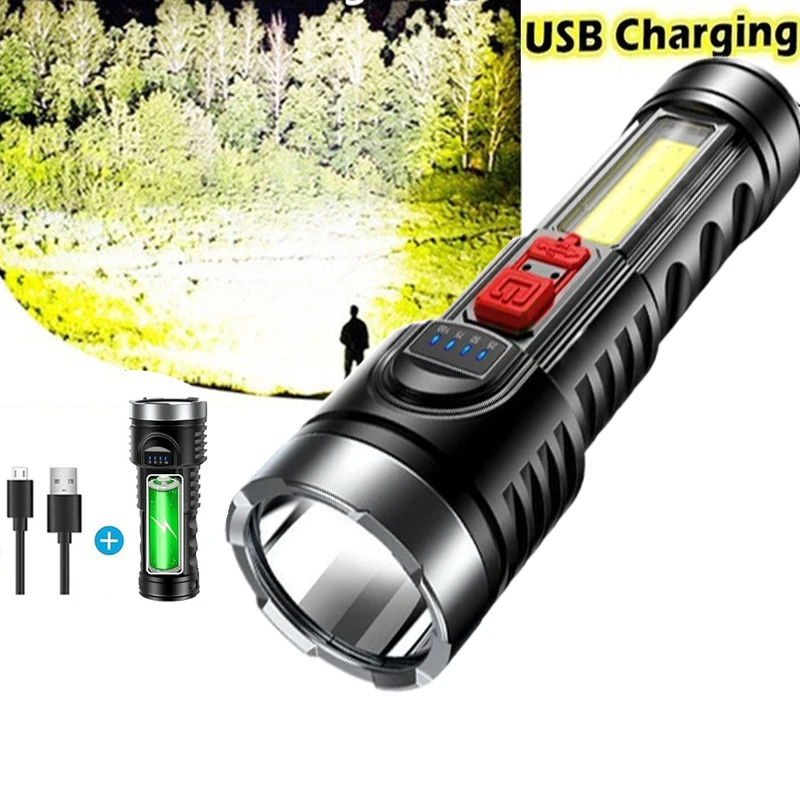 

2021 NEW Outdoor Household Portable Torch LED Flashlight Super Bright Long-range USB Rechargeable Small Xenon Tactical Light