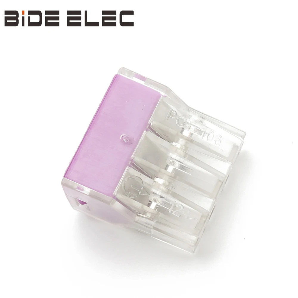BIDE ELEC PCT 106 10 шт. желтая компактная Проводная проволока соединитель 6 контактов