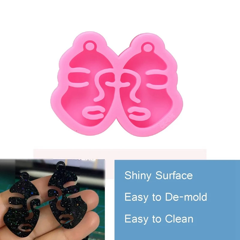 Глянцевая женская форма для сережек силиконовая смолы сделай сам эпоксидной |