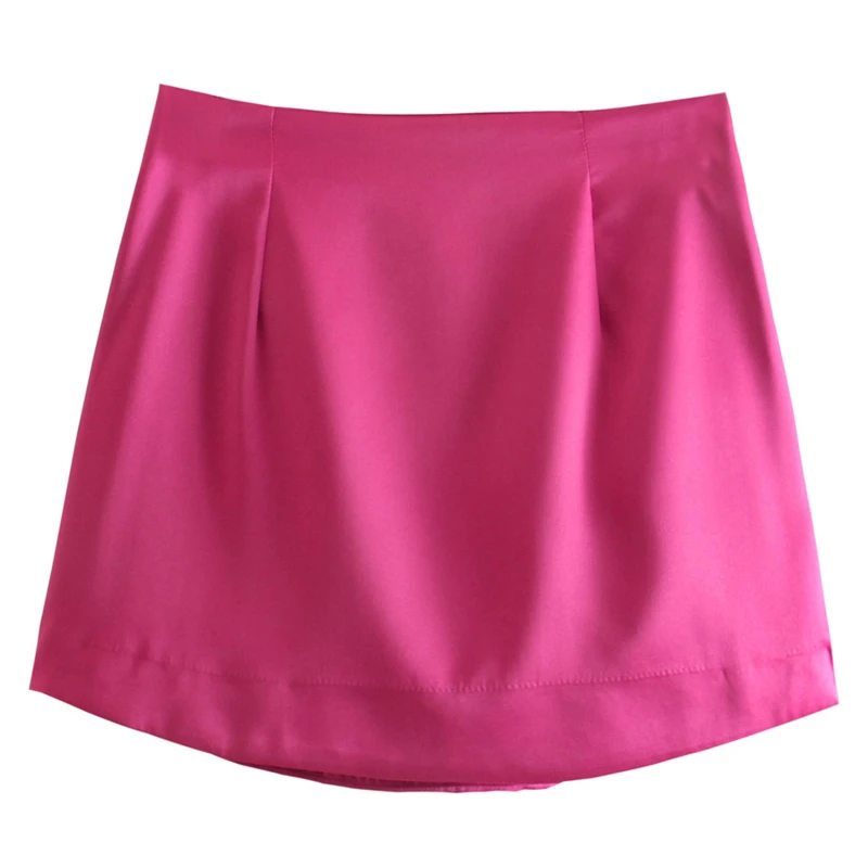

Women Fashion Side Zipper Satin Hip Package Pencil Mini Skirt Faldas Mujer Lady Slim Chic No Lining Short Vestidos