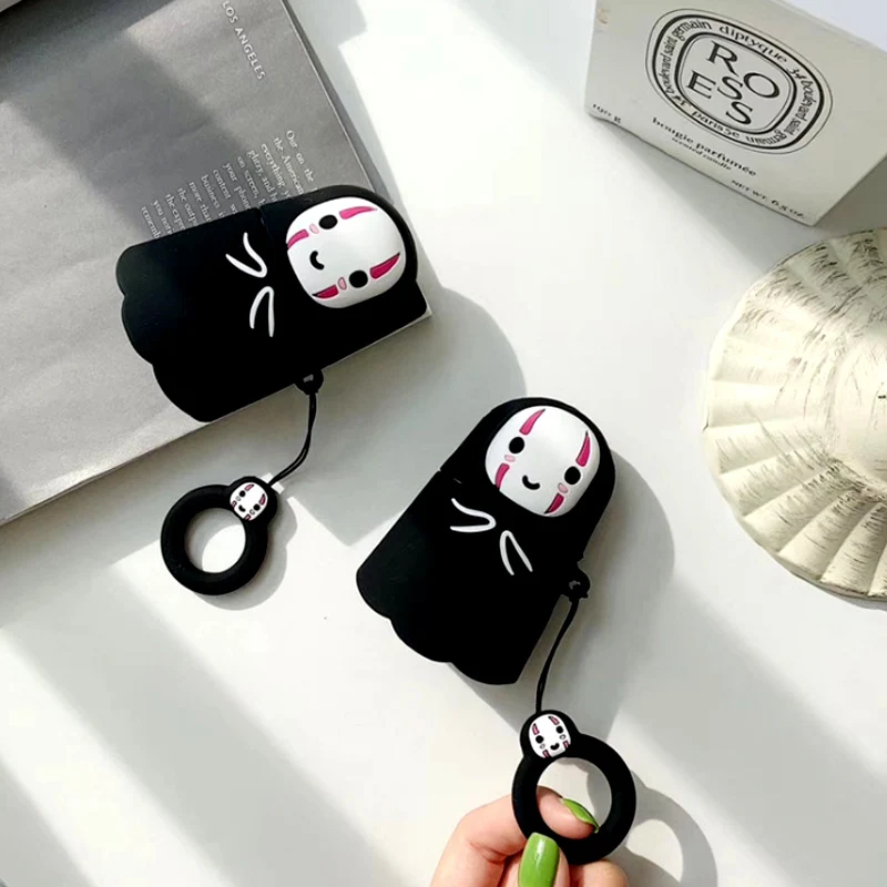 Мультяшные беспроводные bluetooth наушники чехол для Apple AirPods 2 силиконовые зарядки