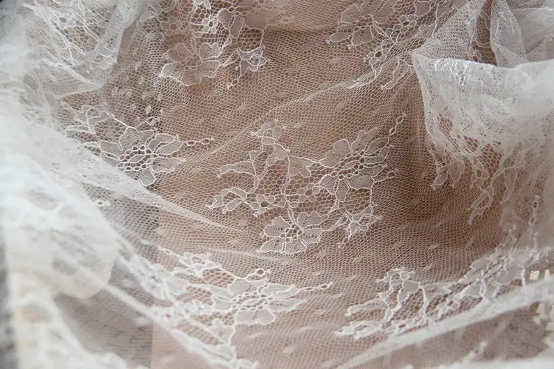 Фототкань с пятнами/точками Черная/белая Тюлевая ткань двора | Дом и сад