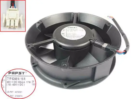 

papst TYP 6248 N15R DC 48V 17W 170x170x50mm 3-Wire Server Cooling Fan