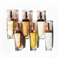 private label liquid highlighter cosmetics 6 colours makeup liquid highlihter body makeup waterproof bronzer highlighter