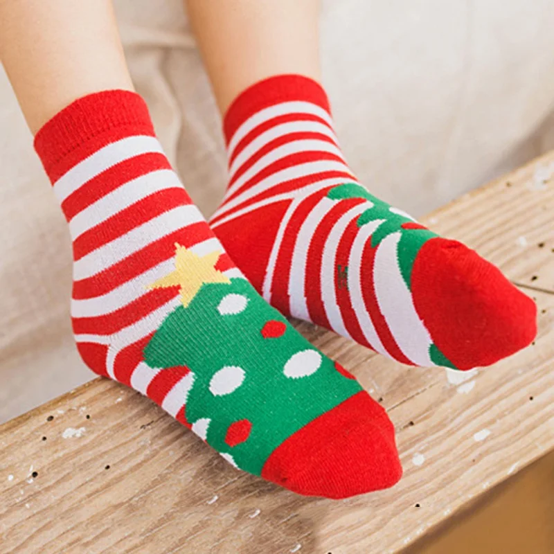 Детские вязаные носки 5 шт. хлопковые осень зима для девочек и мальчиков милые