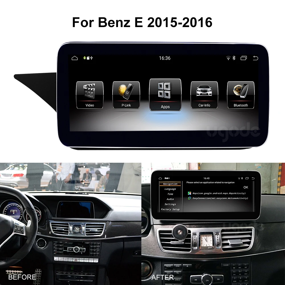 Ugode 2015 16 W212 S212 Android 9 0 экран автомобильный gps навигационная мультимедийная система