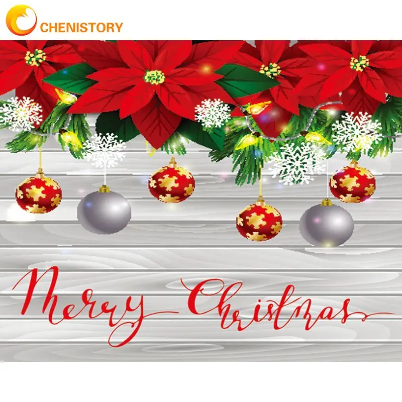 

CHENISTORY Diamond Painting Christmas Decorations Scenery For Adults Full Square Round Diamond Art Embroidery Home Decoration 40