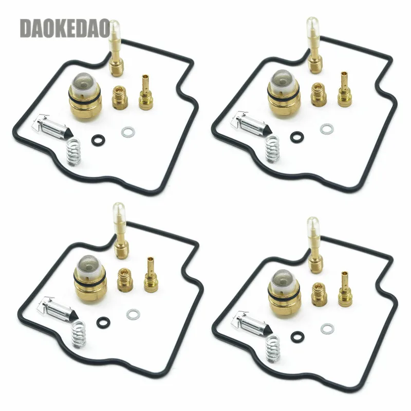 

For Kawasaki Ninja ZX7 ZX750 J1 J2 ZX-7 750 Carburetor Repair Kits Main Slow Jets Float Needle Valve Mixture Parts 4 Sets