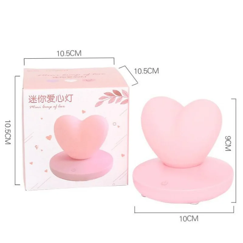 

Night Light for Valentine's Day USB Rechargable Heart Gifts Wedding Decoration Home Bedroom LED Romantic Atmosphere Night Lamp