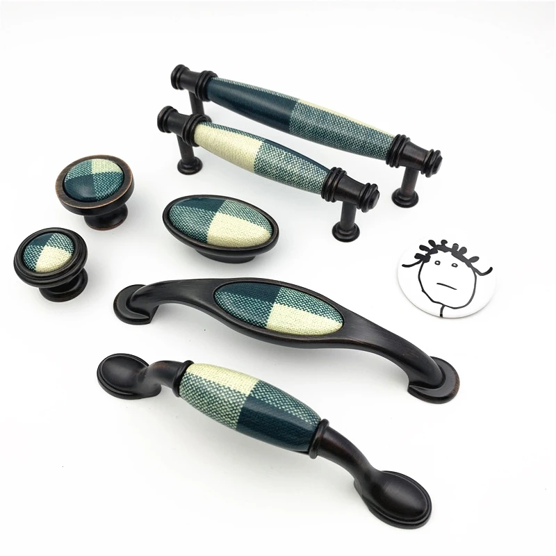 Фурнитура для шкафа LCH в скандинавском стиле фарфоровая дверная ручка зеленого и