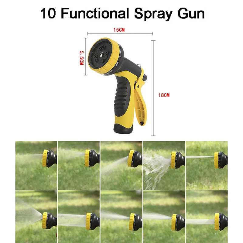 Садовый раздвижной поливочный шланг водяной для автомойки гибкий волшебный