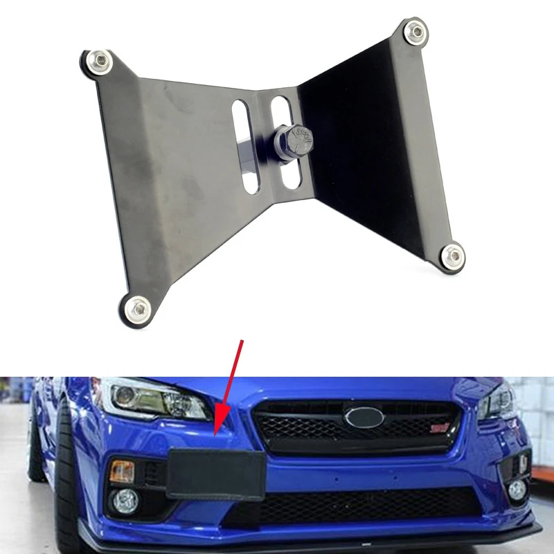

Car Racing Aluminum Front License Plate Holder Relocation Kit for Subaru WRX STi Toyota Scion FRS BRZ