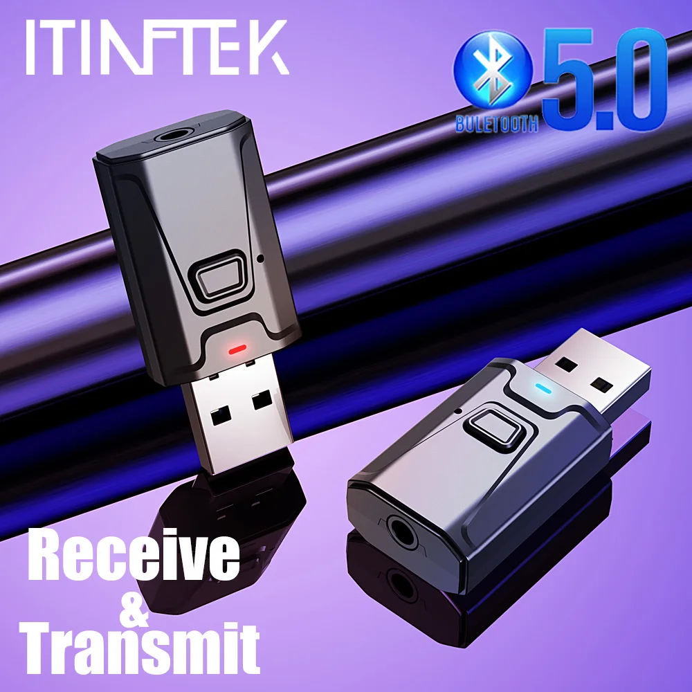 ITINFTEK B1 Bluetooth 5 0 передатчик громкой связи беспроводной приемник RCA AUX аудио 3 мм