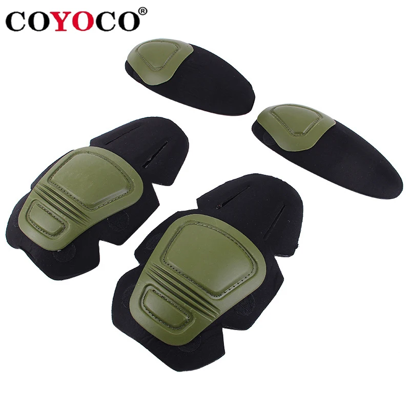 

Комплект наколенников COYOCO g3 с лягушкой, военный тактический суппорт колена для пейнтбола, страйкбола, армейского зеленого цвета