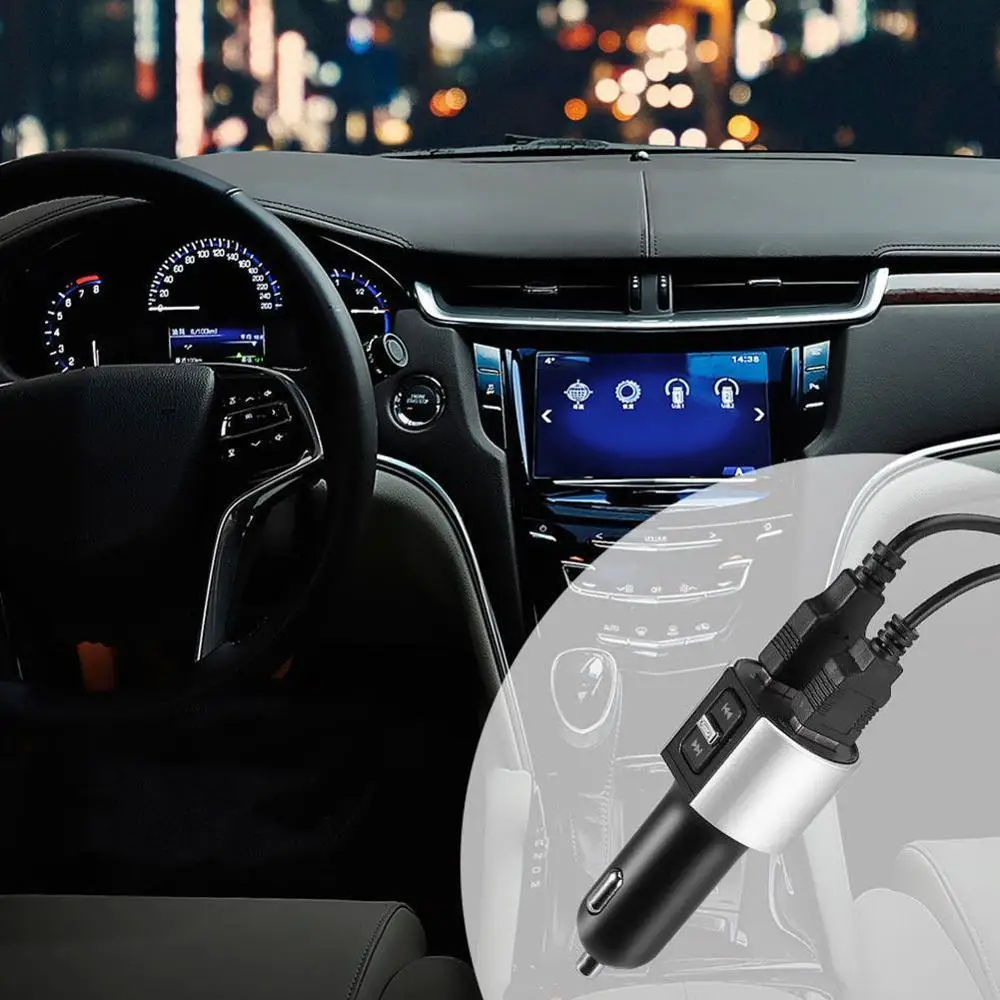 Bluetooth FM беспроводной передатчик mp3 плеер автомобильное зарядное устройство с
