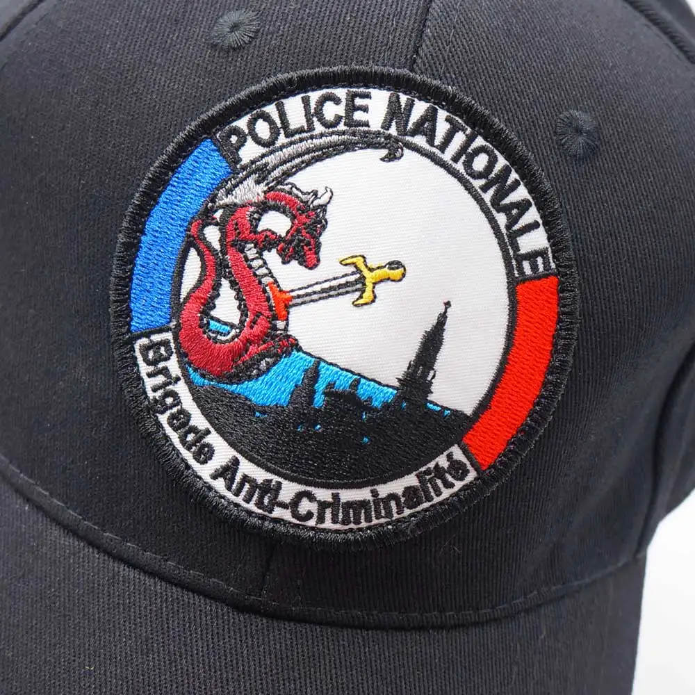 

France Flag Embroidery Baseball Cap Casual Outdoor Sports Snapback Hat with Police Nationale Army Morale Badge