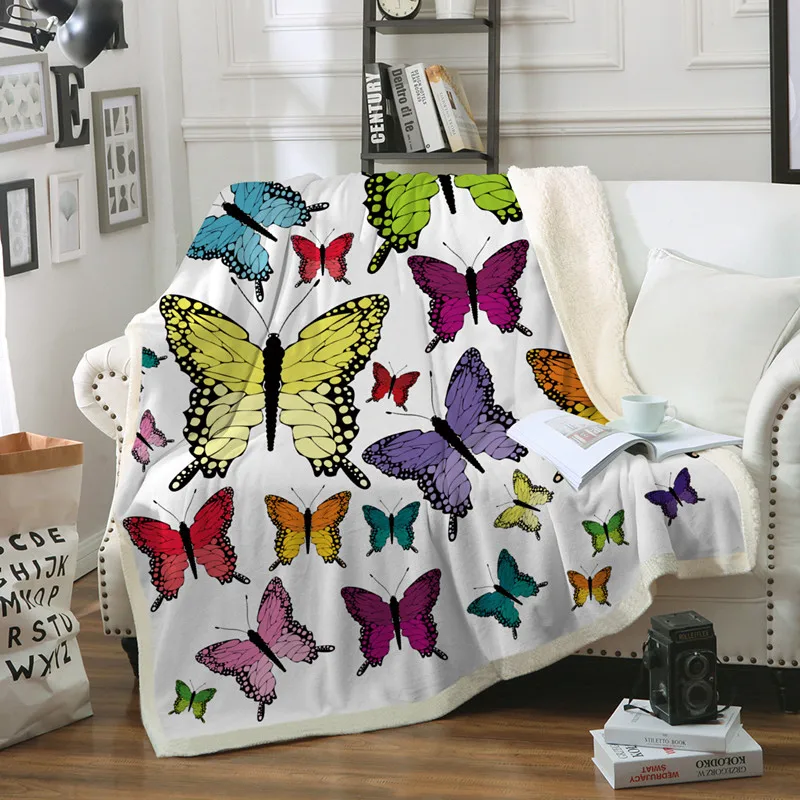 

Butterfly series cashmere blanket, sofa blanket, nap air-conditioning blanket