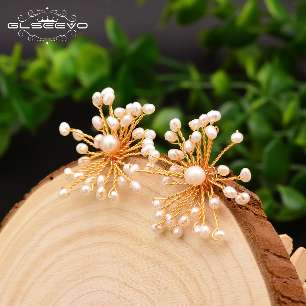 Женские серьги гвоздики с натуральным пресноводным жемчугом|Серьги-гвоздики| |