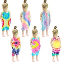 new fashion kids baby girls strap cotton romper toddler sling jumpsuit trousers lace up sport casual loose summer colorful dress
