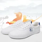 Классические кроссовки для боевого искусства, белые холщовые кроссовки Wu Shu, мужские теннисные кроссовки для тхэквондо, дышащие кроссовки, обувь для кунг-фу тайчи