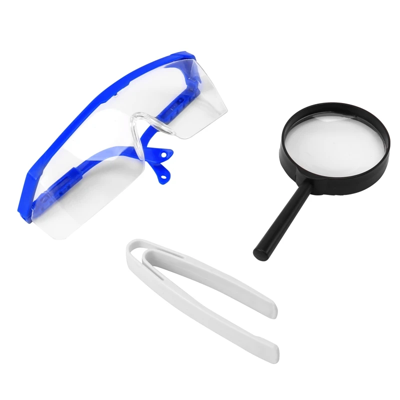 Kit de Ciencia para Ni&ntilde;os, Kit de experimento de ciencia para ni&ntilde;os con bata de laboratorio, conjunto de Qu&iacute;mica DIY, disfraz de cient&iacute;fico, vestido-2