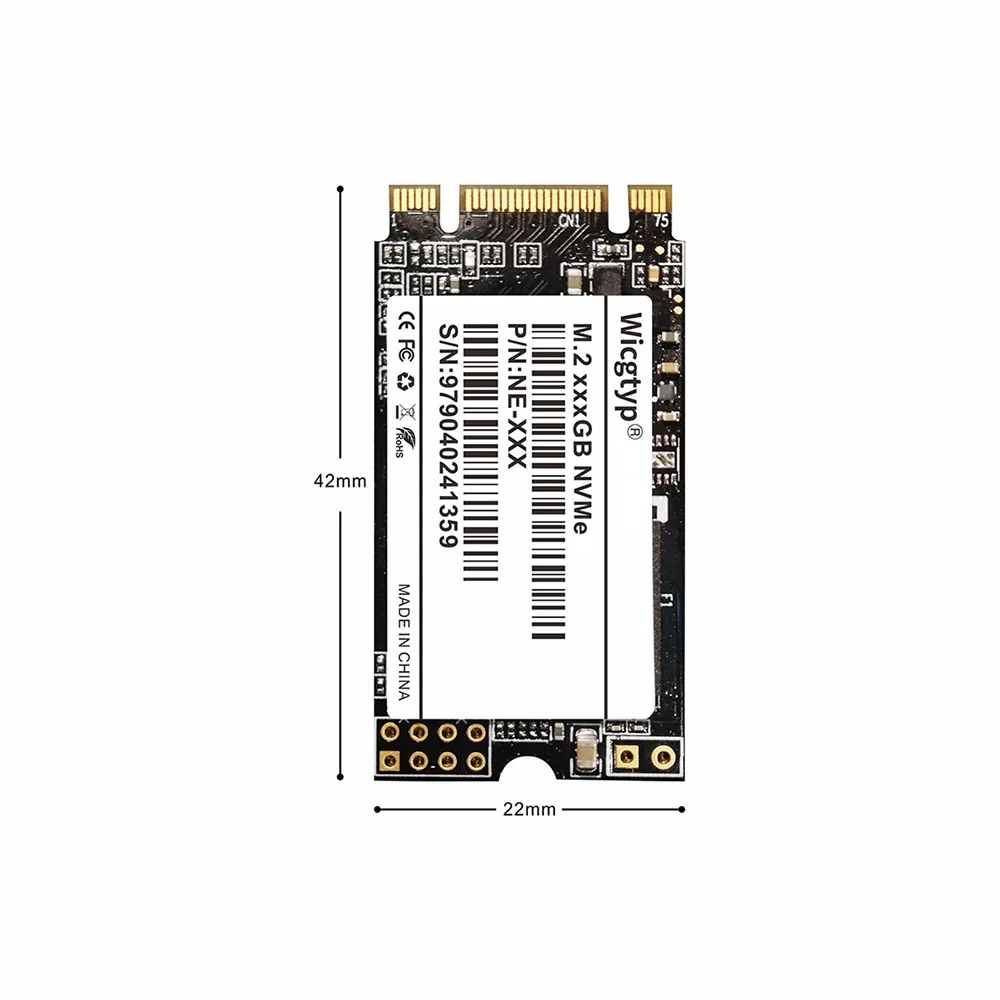 Твердотельный накопитель Wicgtyp PCIE NVME 22*42 SSD 128 ГБ 256 512 ТБ для ноутбука настольного