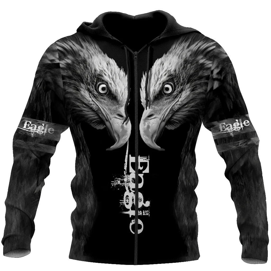 Толстовка унисекс на молнии с принтом Орл король неба | Мужская одежда