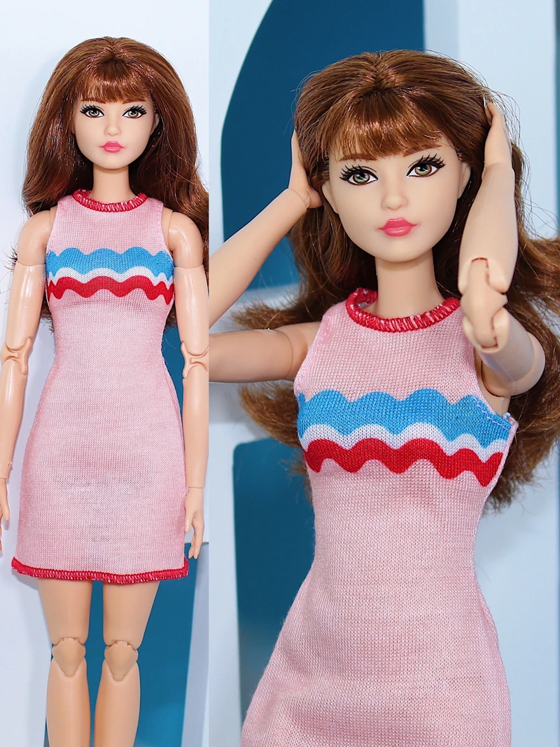 

Pink dress / Skirt clothing outfit For 1/6 BJD Xinyi FR ST Barbie Doll / 30cm doll clothes