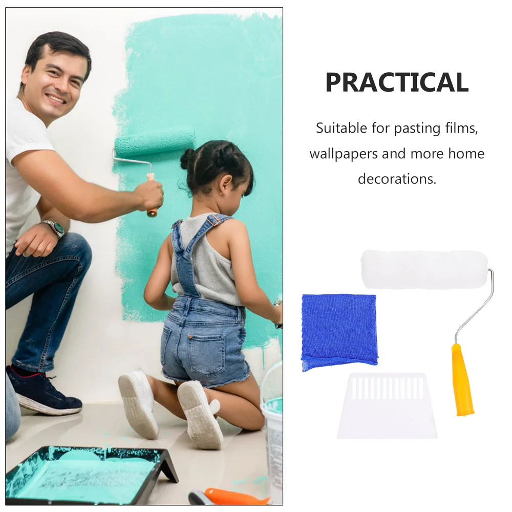 

3 Pcs 1 Set Useful Wallpaper Roller Paperhanging Brush Wallpaper Sticking Props