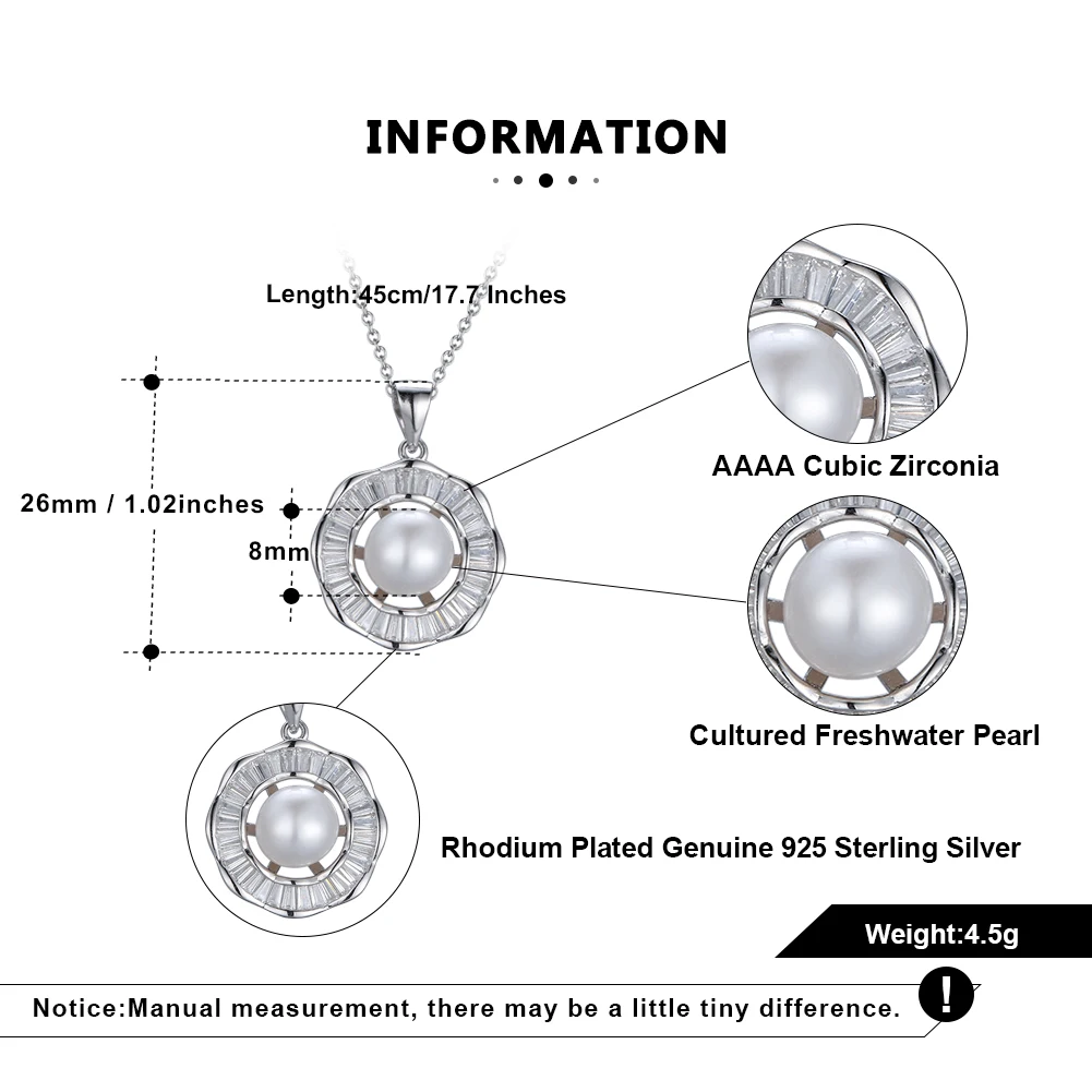 

ORSA JEWELS 925 Silver Vintage Choker Women Necklace Classic Freshwater Pearl Jewelry Unique Women Charm Pendant Chain GPN11