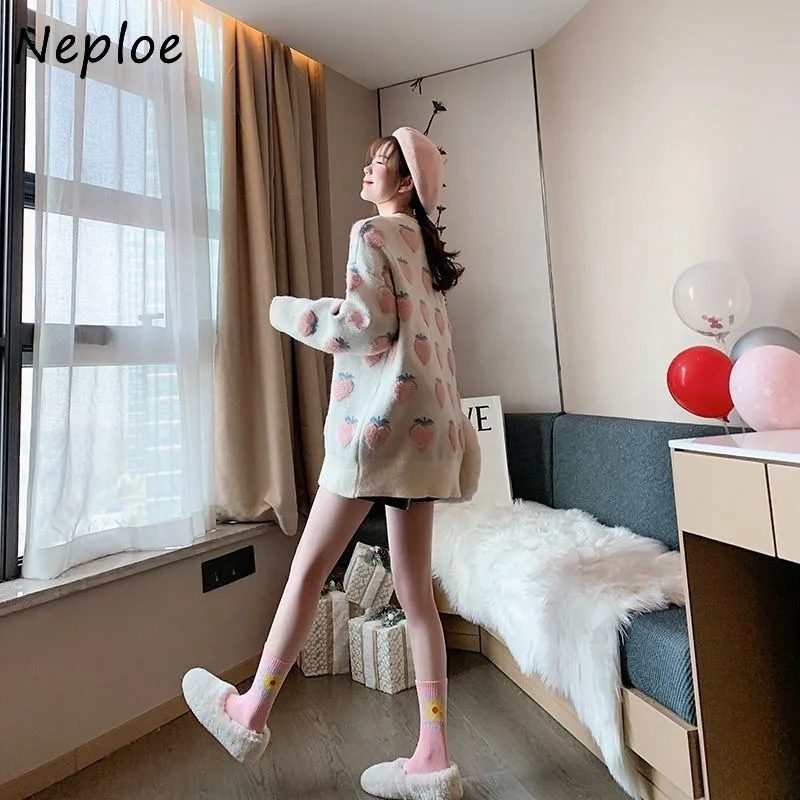 Свитер Neploe Женский осень 2023 новый жаккардовый пуловер модная Милая Корейская