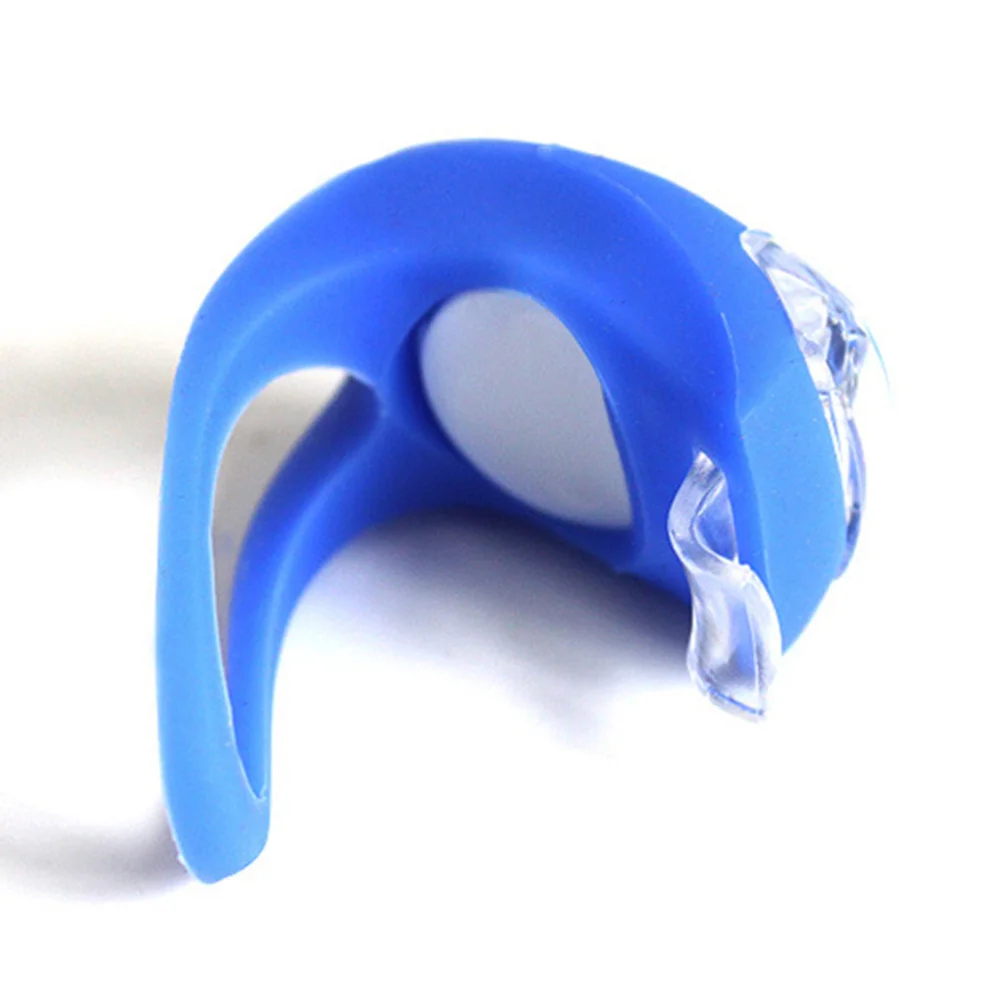 

2 Pcs Bike Silicone Head Waterproof Light Front Rear LED Safety Warning Flash Light Lamp for Outdoor Sports (Black)