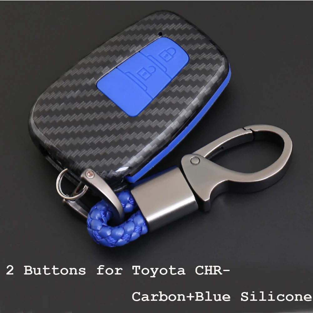 Углеродное волокно 2 дюйма 3 кнопки автомобильная модель для Toyota CHR Camry Prius Prado 2016 -