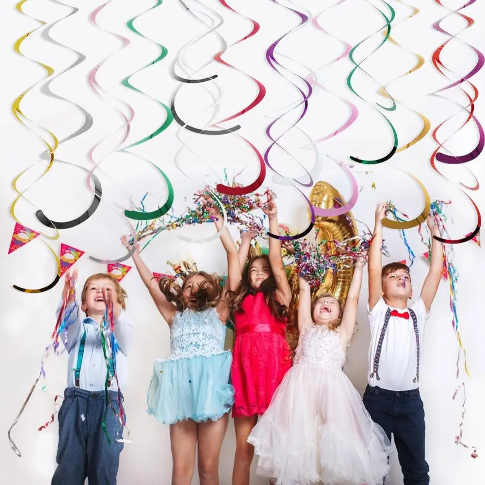 14 шт./упак. Потолочный подвесной вихревое украшение металлический Фольга Висячие