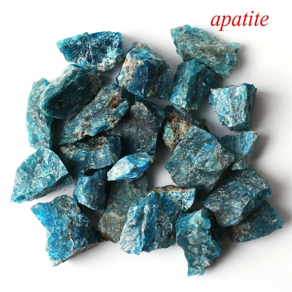Apatite 1 лот/100 г натуральный кристалл грубый камень научно-исследовательский образец минерала красочный кварцевый Целительный Декор рейки заживление - Цвет: Apatite