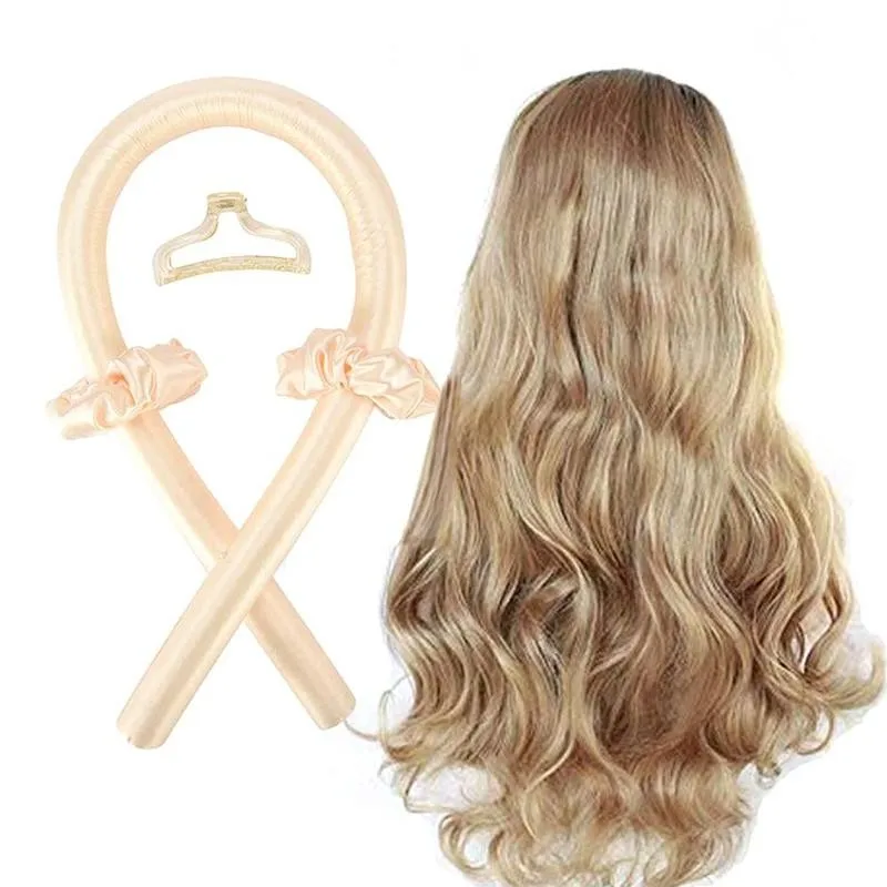 

Heatless Curling Rod Headband Lazy Curler Set Foam Curling Iron Women Girls Lazy Curler Curling Iron + 2 Hair Loops + 1 Clip