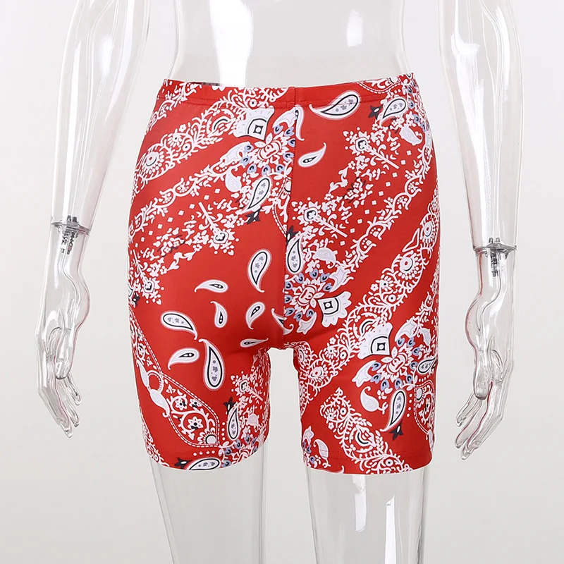 

Fashstreet Sexy 2 Piece Set Vintage Flower Print 2021 Summer Women Skinny Camisole Top And High Waist Stretch Shorts Streetwear